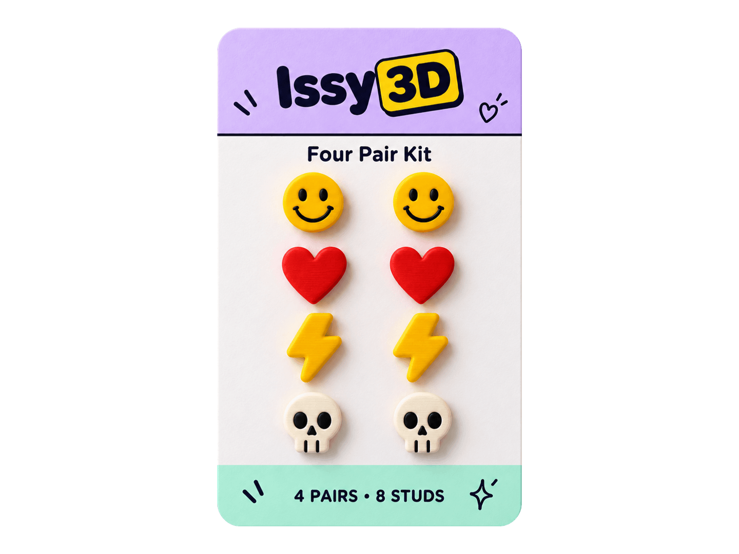 Ear Studs — Four Pair Kit